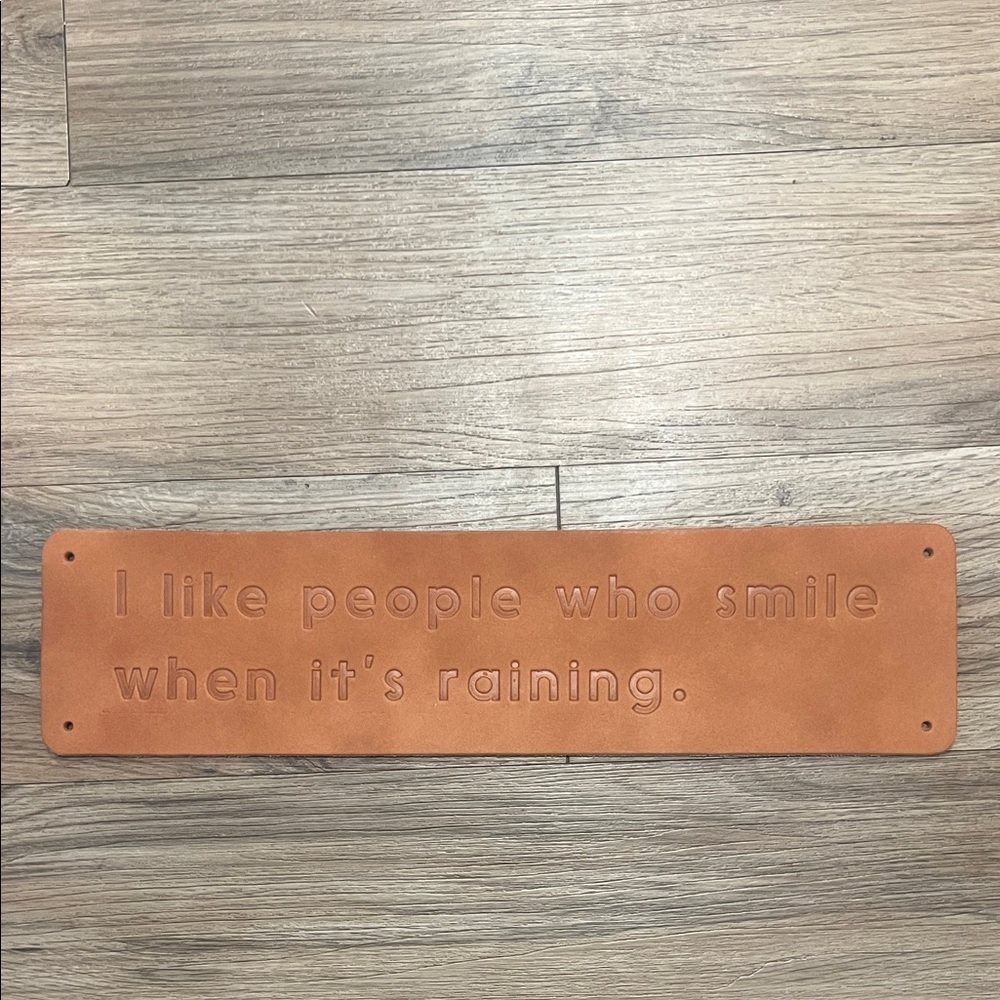 Magnolia Leather Wall Decor with Inspirational Quote